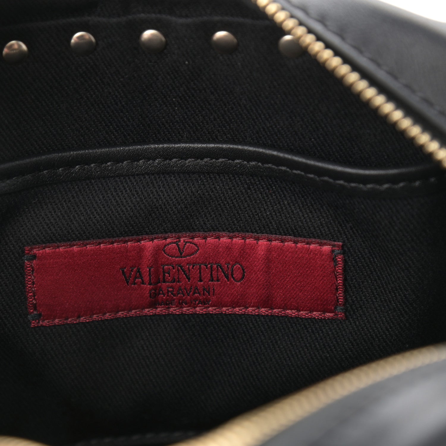 Valentino Garavani Calfskin Rockstud Camera Crossbody Bag Black 6 of 10