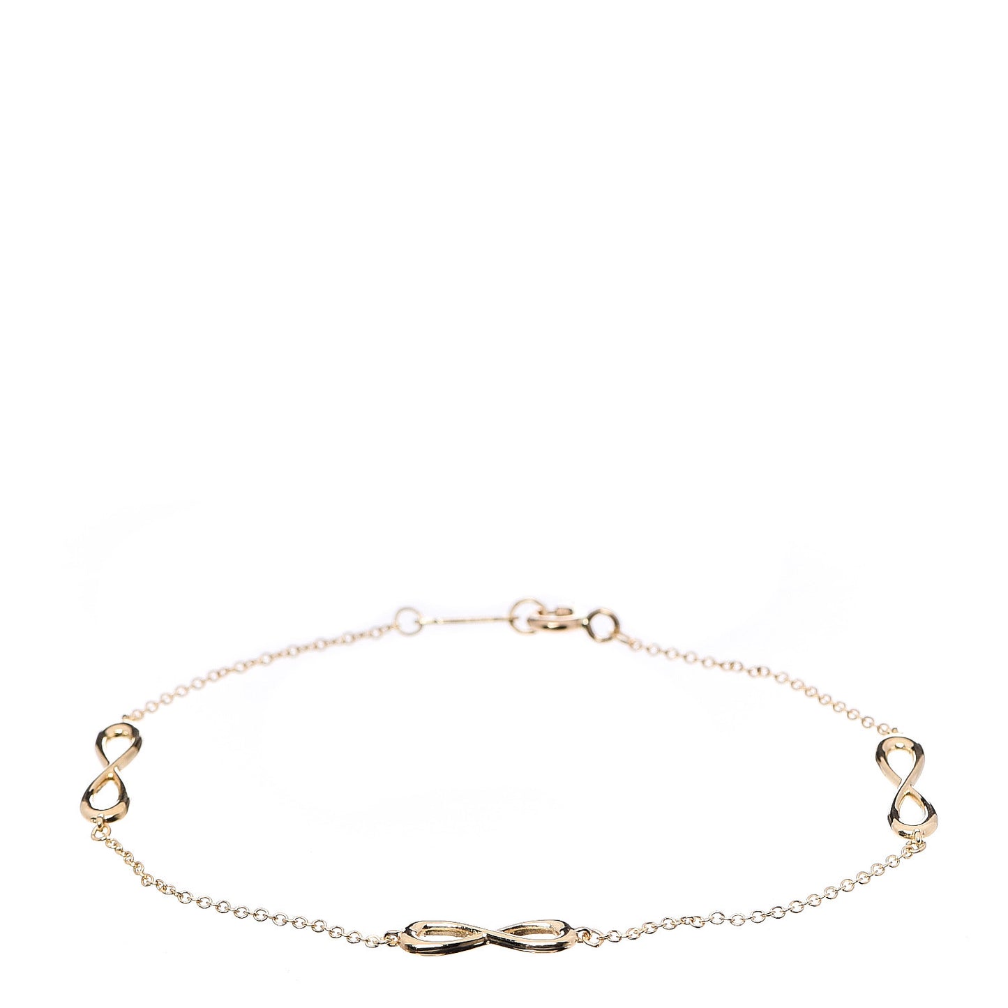 18K Yellow Gold Infinity Endless Bracelet