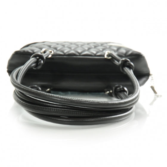 Chanel Calfskin Quilted Large Cambon Bowler Black White 11 of 11
