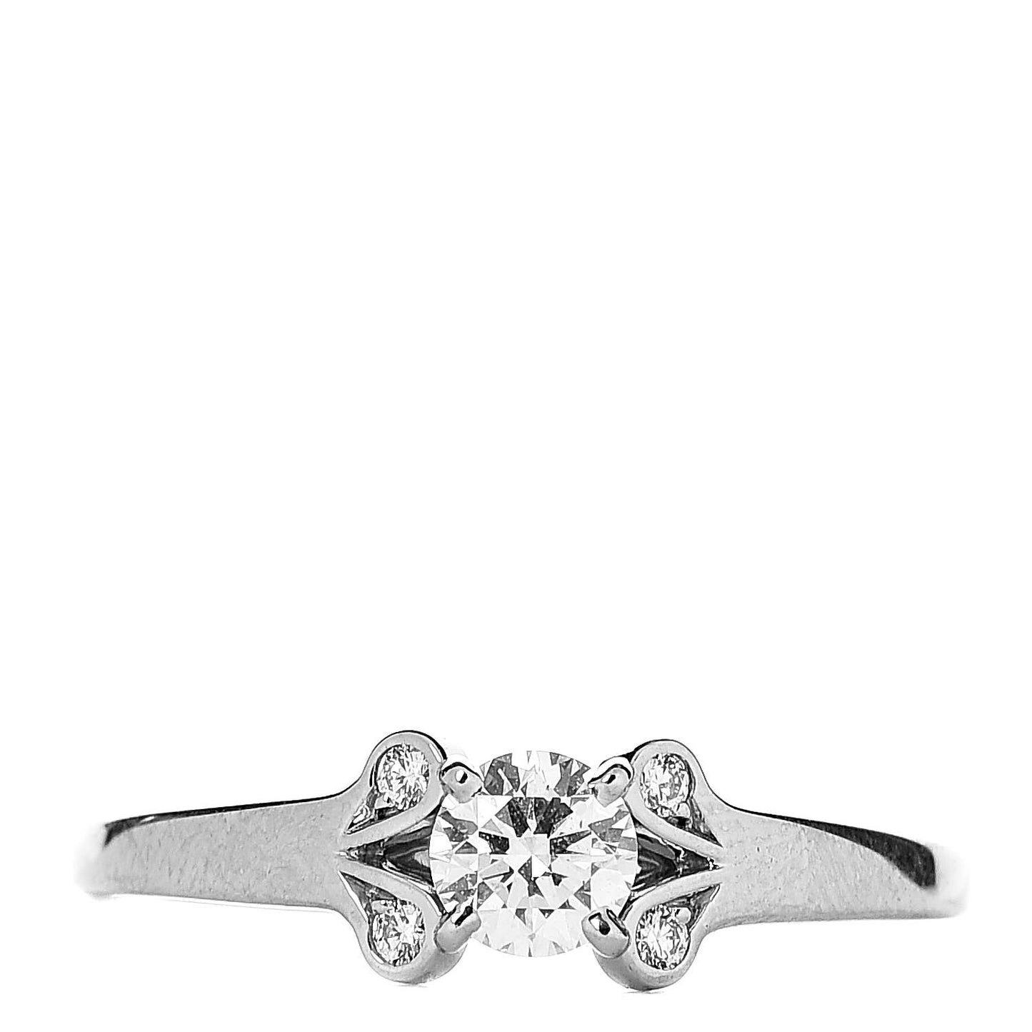 Platinum Diamond .30ct Ballerine Engagement Ring 50 5.25