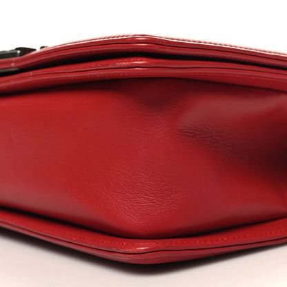 Chanel Lambskin Chevron Quilted Medium Boy Flap Dark Red 9 of 11