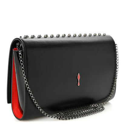 Christian Louboutin Calfskin Patent Spikes Paloma Clutch Black 3 of 10