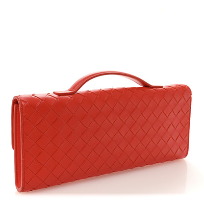 Bottega Veneta Nappa Intrecciato Long Andiamo Top Handle Clutch Orange 3 of 7