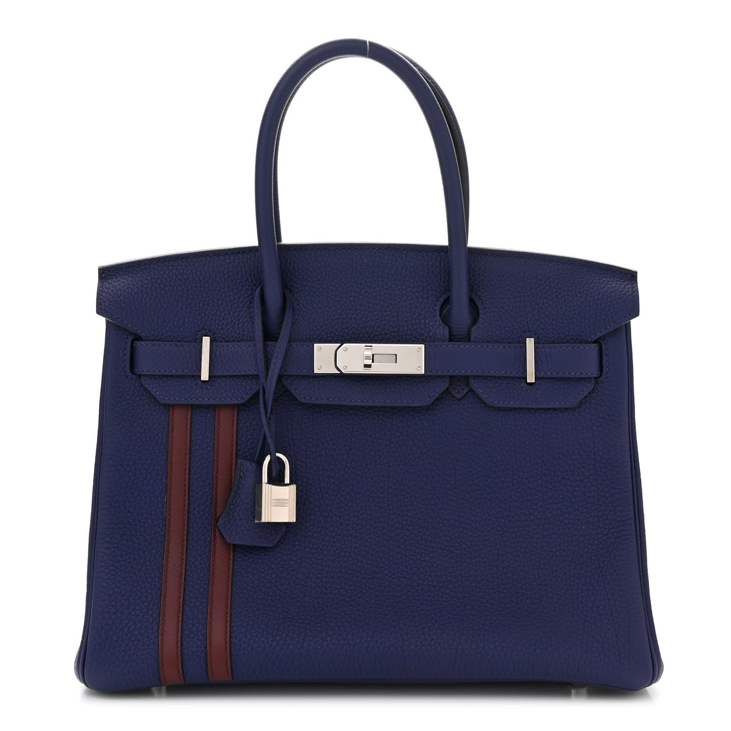 Togo Swift Officier Birkin 30 Bleu Encre Rouge H