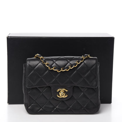 Chanel Lambskin Quilted Mini Square Flap Black 12 of 12