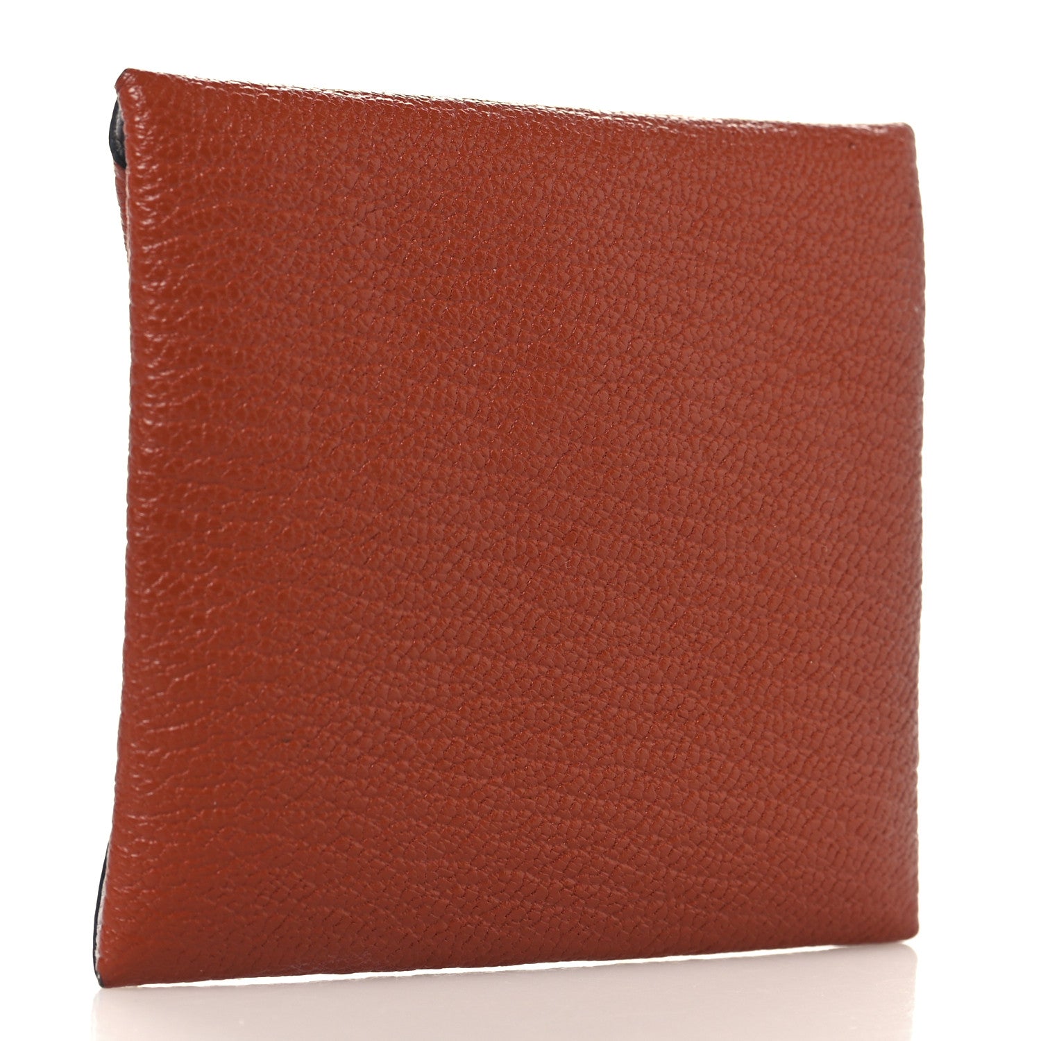 Hermes Chevre Mysore Bastia Verso Coin Purse Caramel Bleu Brume 3 of 8