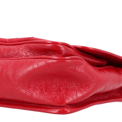 Saint Laurent Crinkled Calfskin Matelasse Monogram Baby Niki Chain Satchel Rouge Eros 11 of 11