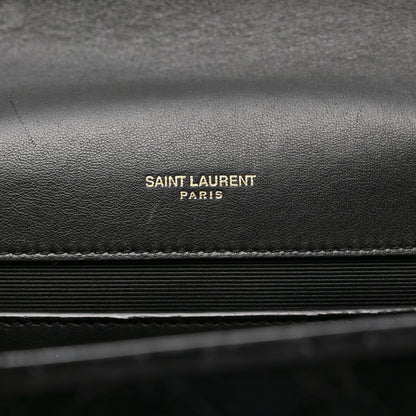 Saint Laurent Velvet Tri-Quilt Monogram Medium College Bag Black 6 of 13