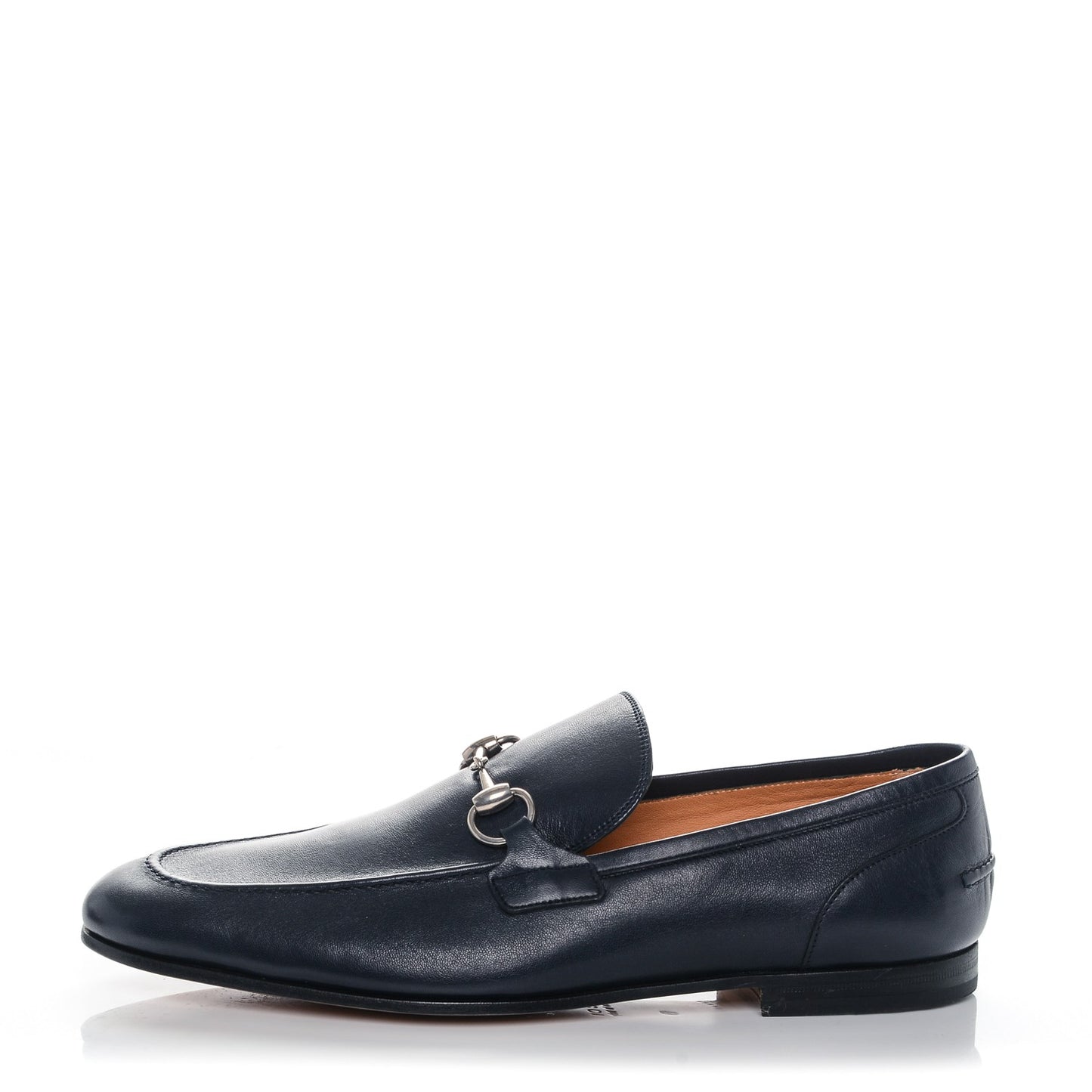 Goatskin Mens Horsebit Loafers 9 Navy