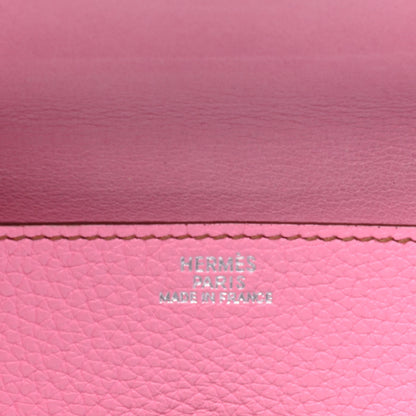 Hermes Taurillon Clemence Dogon Card Case 5P Pink 4 of 5