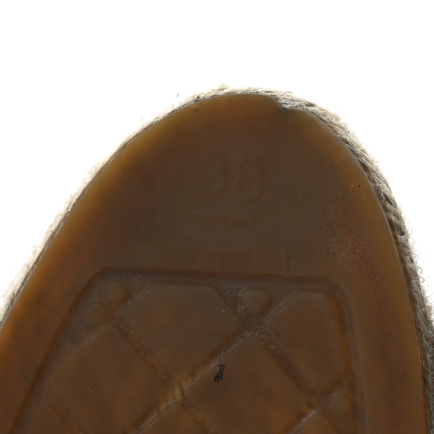 Laminated Goatskin CC Espadrilles 38 Silver