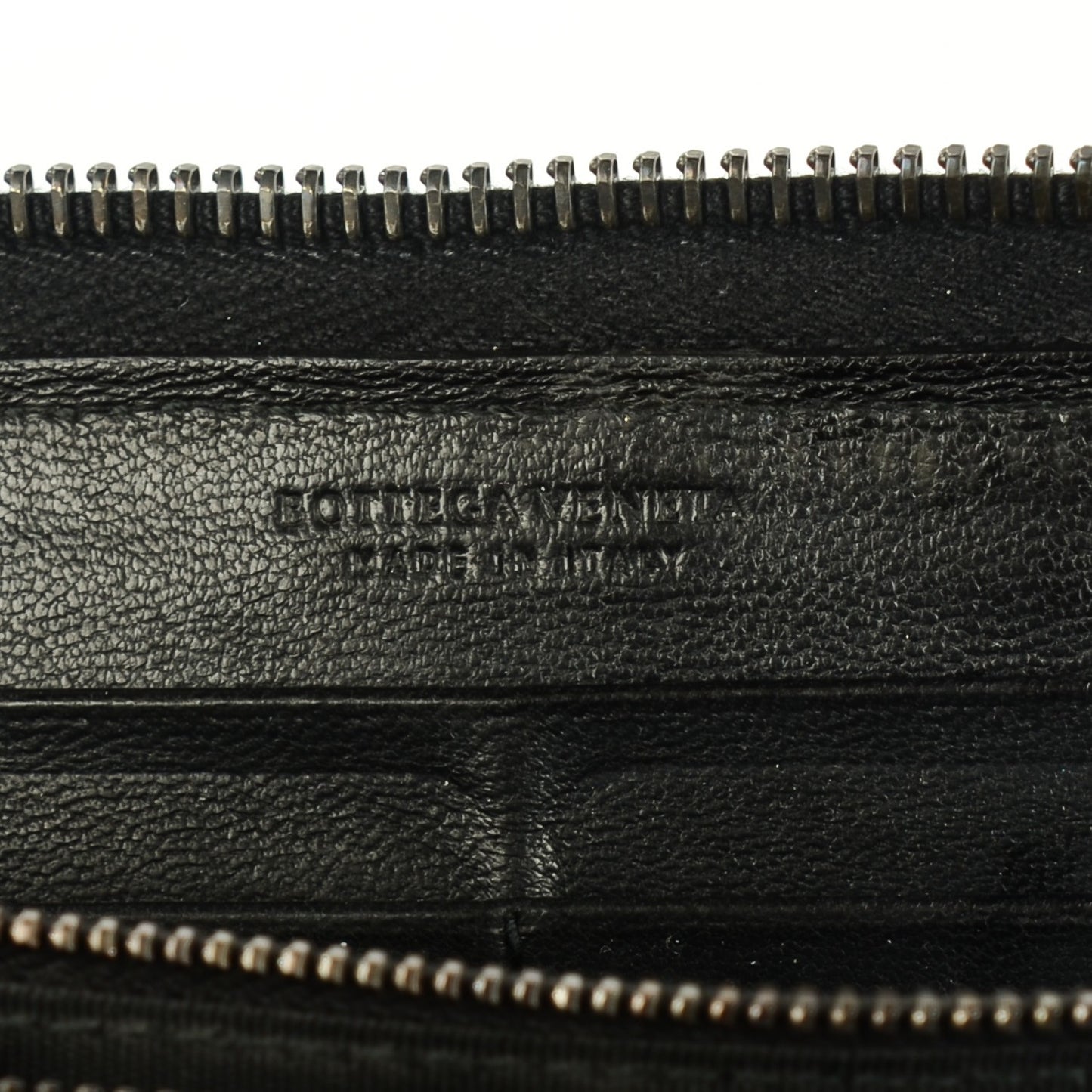 Nappa Intrecciato Zip Around Wallet Black