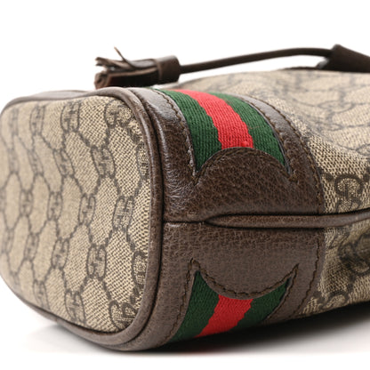 Gucci GG Supreme Monogram Web Mini Ophidia Bucket Bag Brown 10 of 10