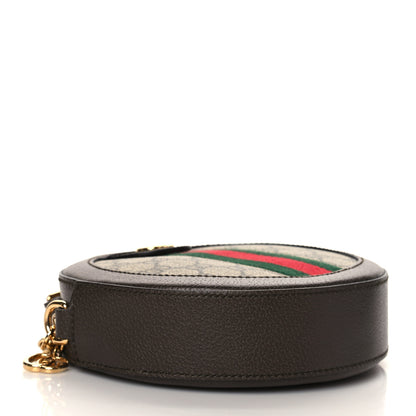 Gucci GG Supreme Monogram Web Mini Ophidia Round Shoulder Bag Brown 4 of 12