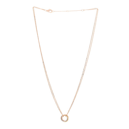Cartier 18K Pink Yellow White Gold Trinity Double Chain Pendant Necklace 3 of 5