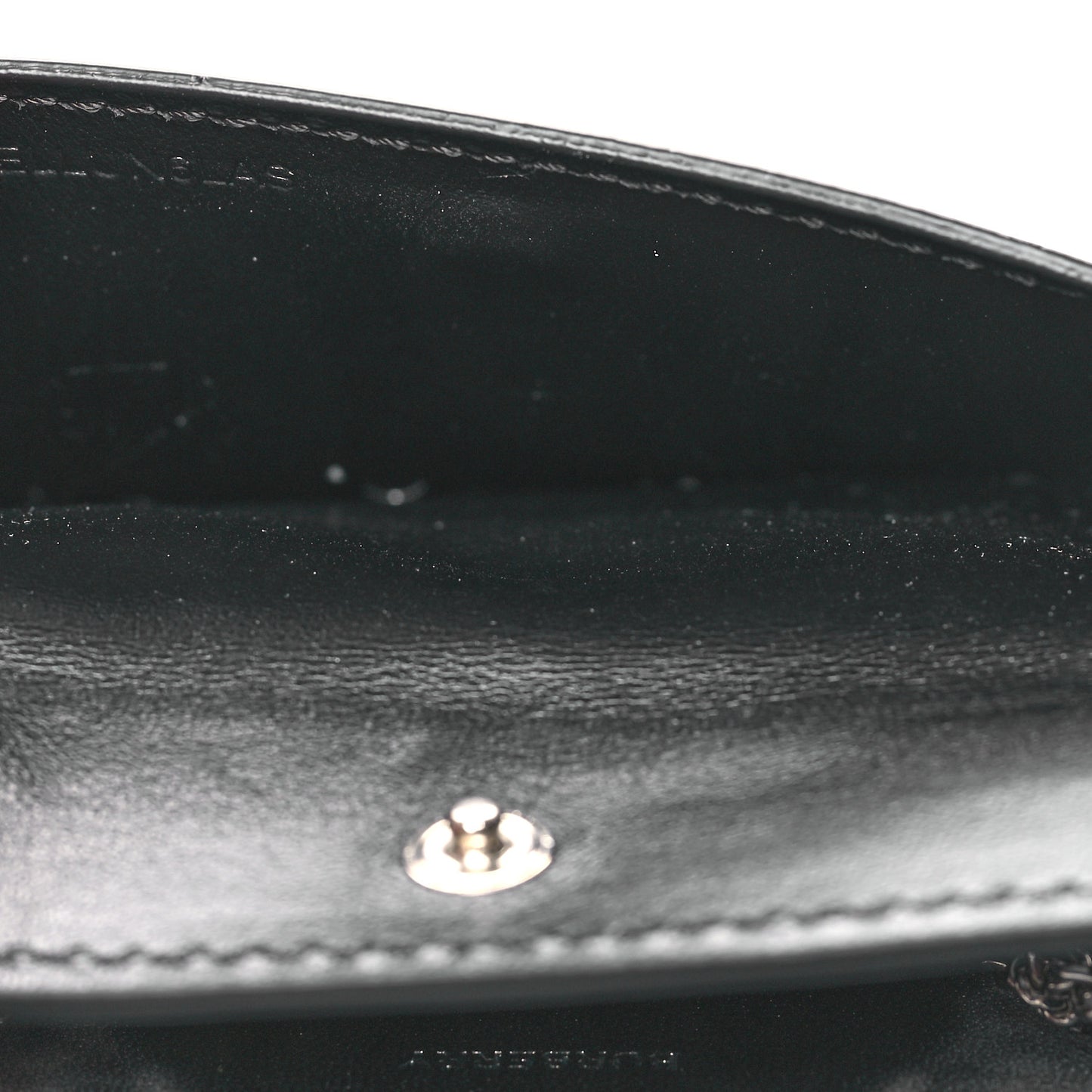 Calfskin Zebra Wallet on Chain Black White