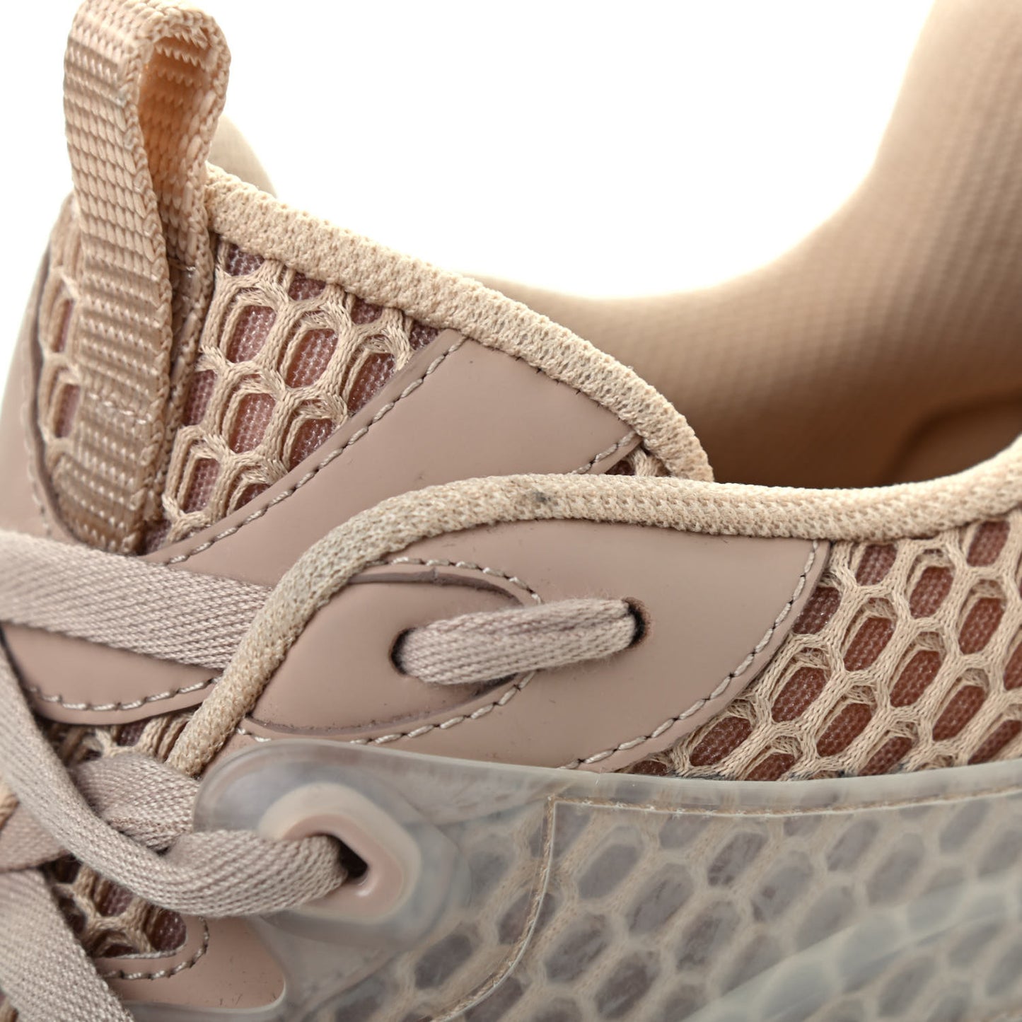 Resille Calfskin D-Connect Sneakers 38.5 Nude