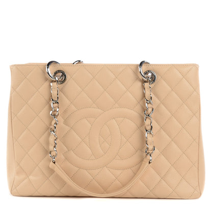 Chanel Caviar Quilted Grand Shopping Tote GST Beige Clair 1 of 7