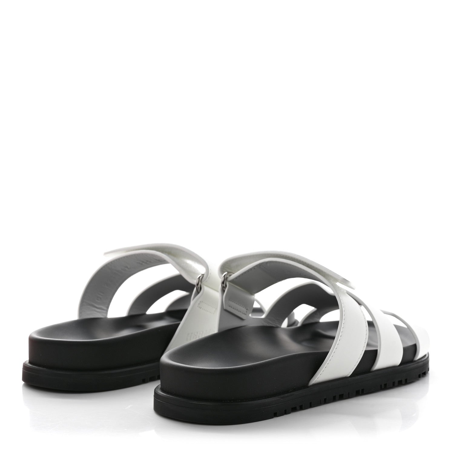 Hermes Calfskin Womens Chypre Sandals 35.5 White 4 of 10