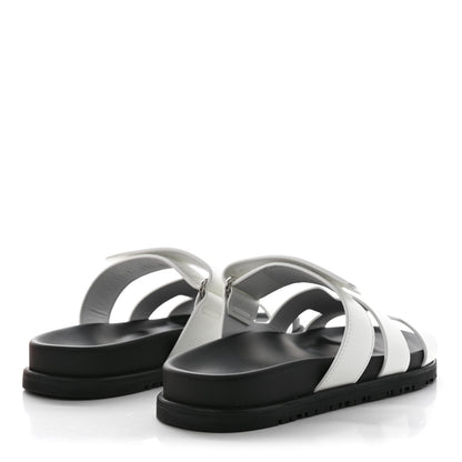 Hermes Calfskin Womens Chypre Sandals 35.5 White 4 of 10