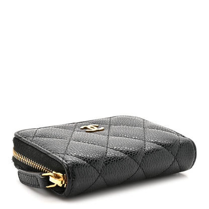 Chanel Caviar Quilted Zip Coin Purse Black 4 of 8
