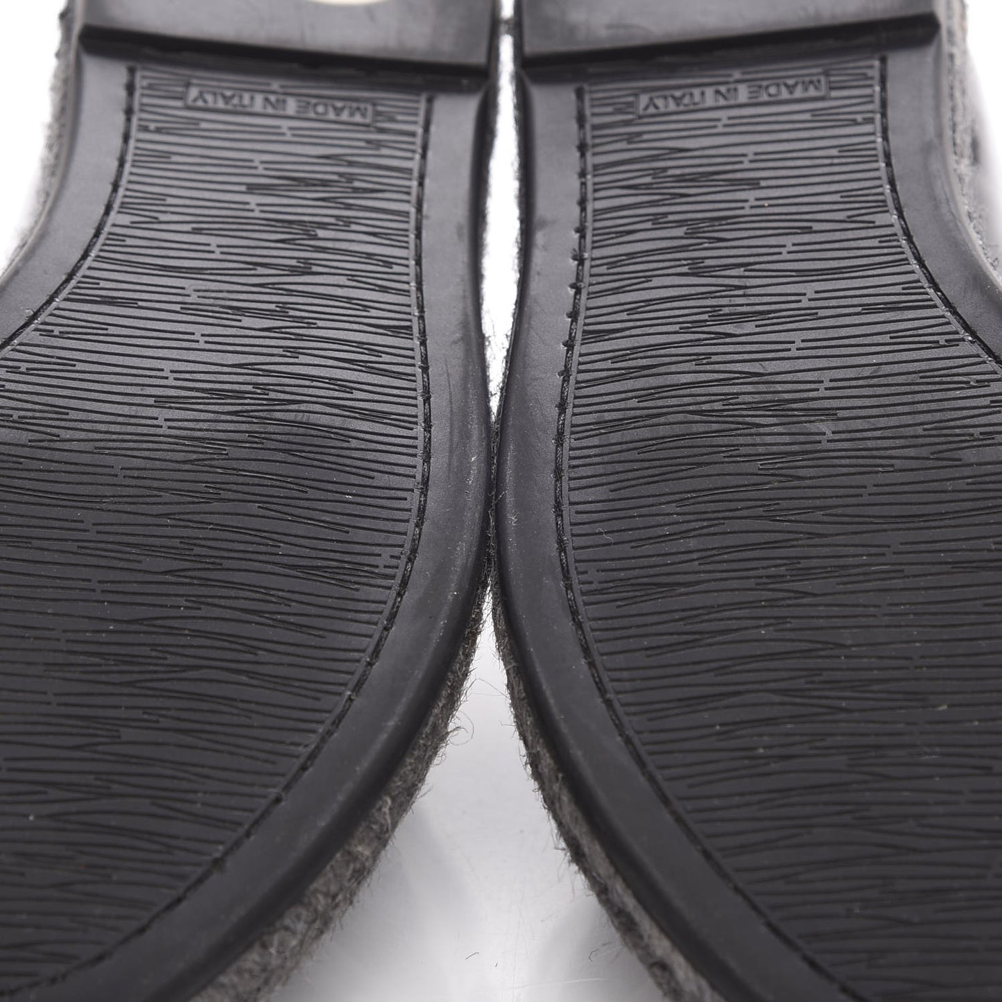 Patent Calfskin CC Mocassin Loafer Espadrilles 37 Black