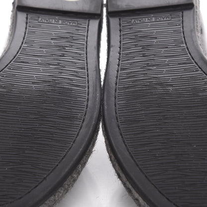 Chanel Patent Calfskin CC Mocassin Loafer Espadrilles 37 Black 9 of 16