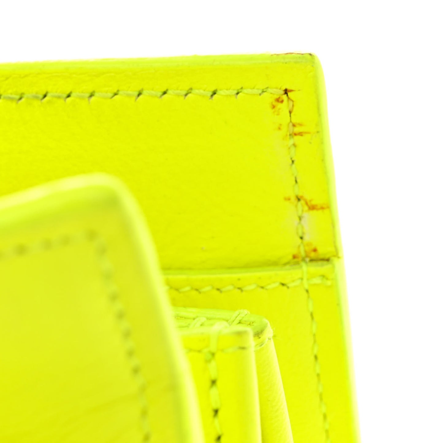 Calfskin Small Sac De Jour Bag Neon Yellow