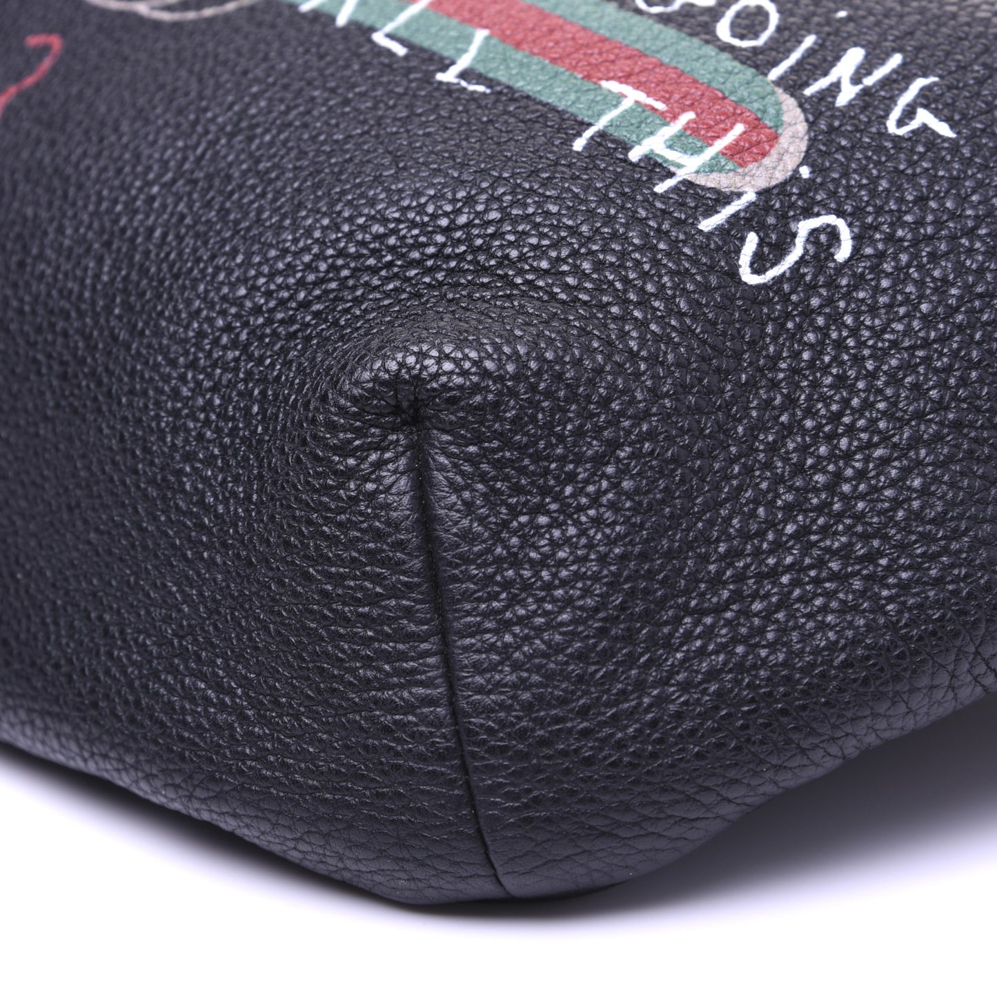 Grained Calfskin Coco Capitan Logo Belt Bag Black