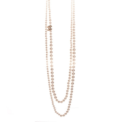Chanel Pearl CC Long Necklace Gold 1 of 7