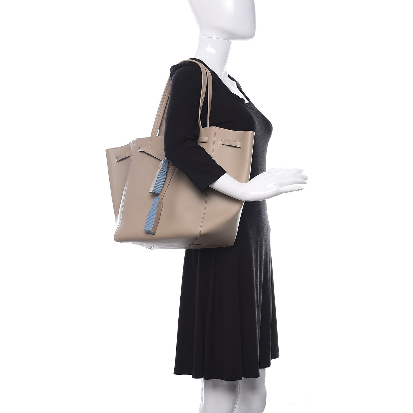 Smooth Calfskin Small Belt Cabas Phantom Beige