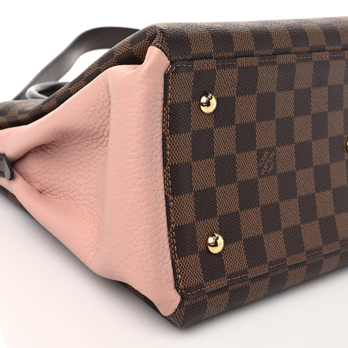 Cuir Taurillon Damier Ebene Normandy Magnolia