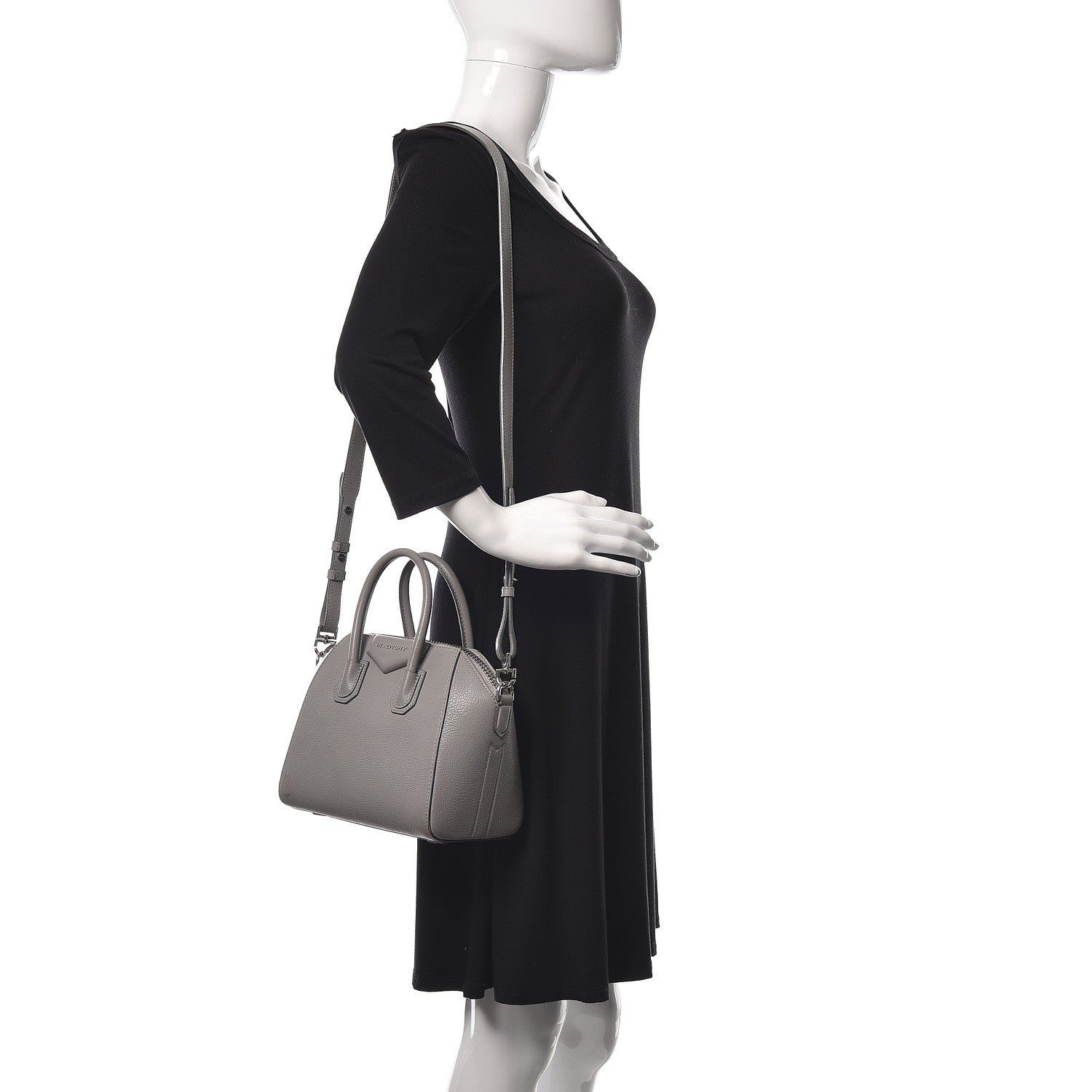 Givenchy Sugar Goatskin Mini Antigona Pearl Grey 2 of 14