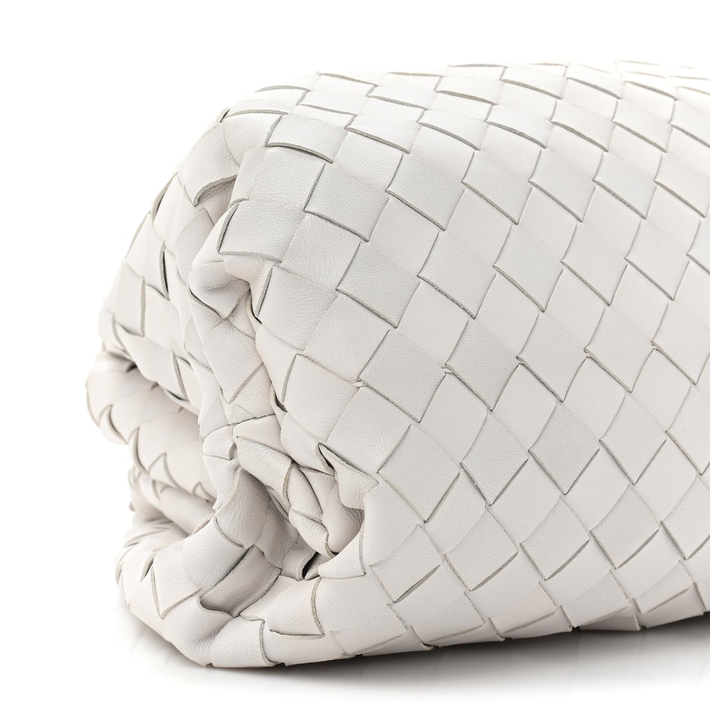 Nappa Maxi Intrecciato The Pouch Oversized Clutch Chalk