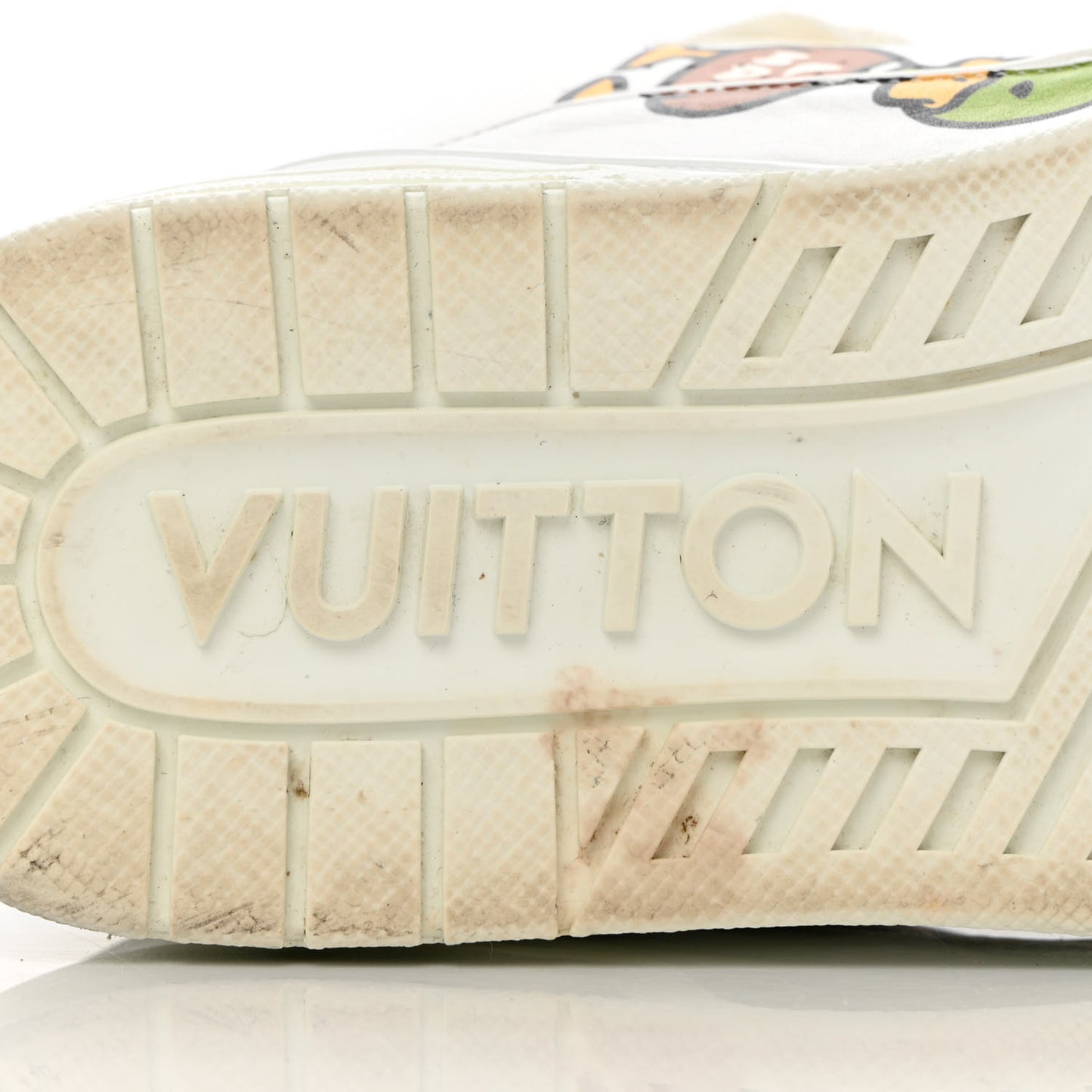 X NIGO Calfskin Printed Monogram LV Trainer Sneakers 7.5 White
