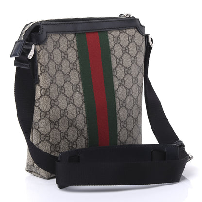 Gucci GG Supreme Monogram Web Messenger Bag Black 2 of 9