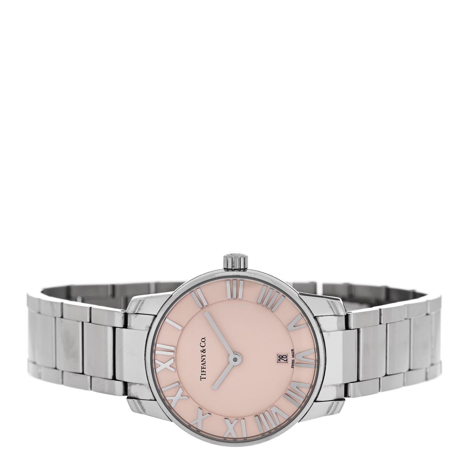 Tiffany Stainless Steel 29mm Atlas 2-Hand Quartz Watch Pink 2 of 5