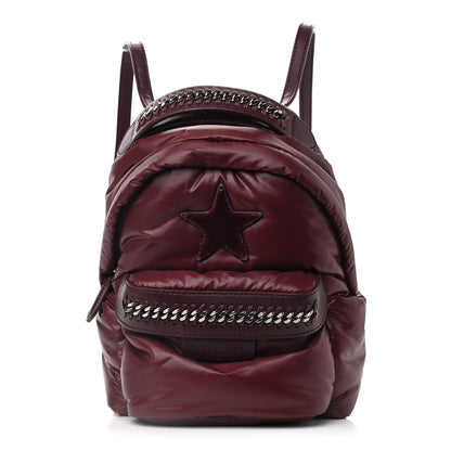 Stella McCartney Polyamide Falabella Go Glitter Stars Backpack Burgundy 1 of 12