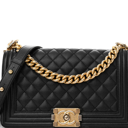 Chanel Caviar Quilted Medium Boy Flap Black 8 of 11