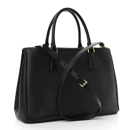 Prada Saffiano Medium Galleria Double Zip Tote Black 2 of 10