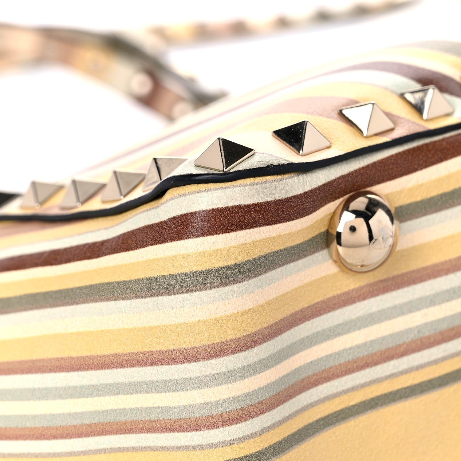 Valentino Garavani Vitello Native Couture 1975 Mini Rockstud Tote Multicolor 7 of 11