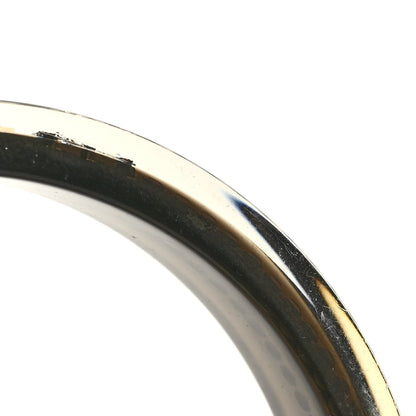 Chanel Resin Crystal CC Bangle Bracelet Black 5 of 5