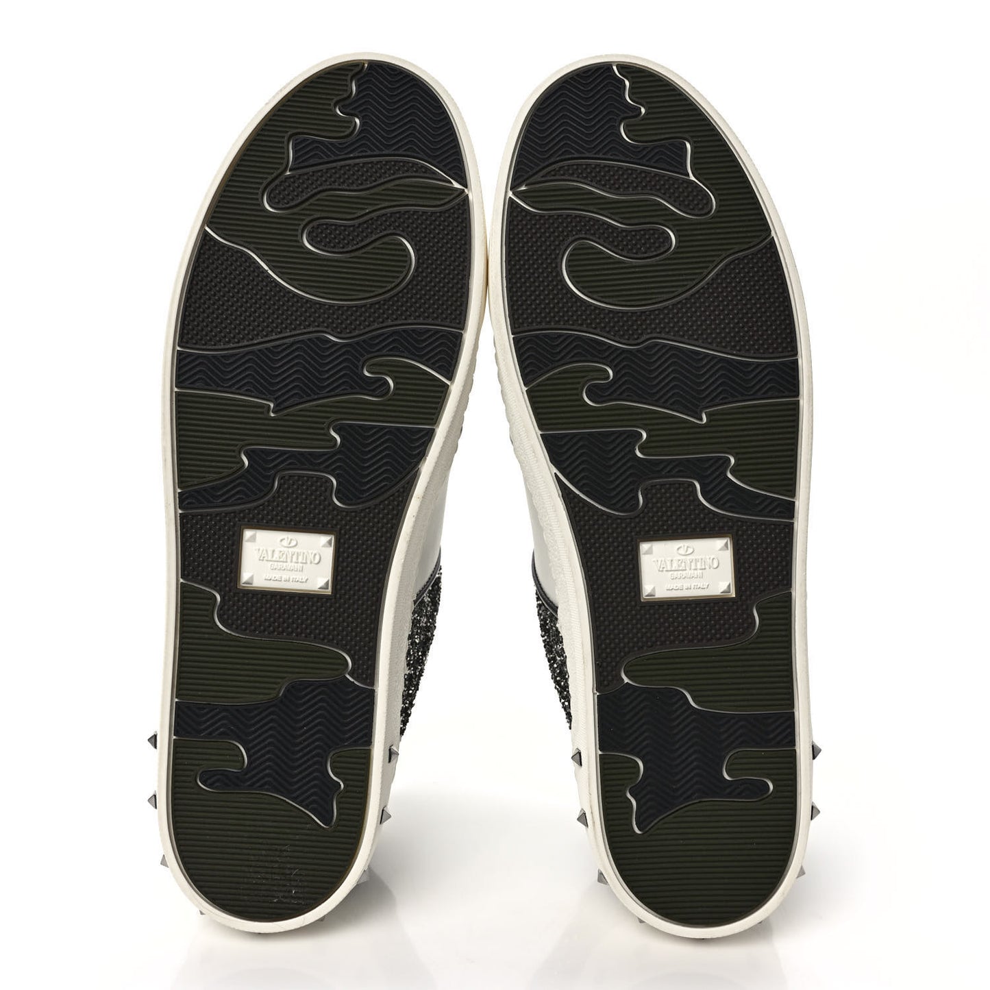 Calfskin Glitter Flycrew Sneakers 40 Black