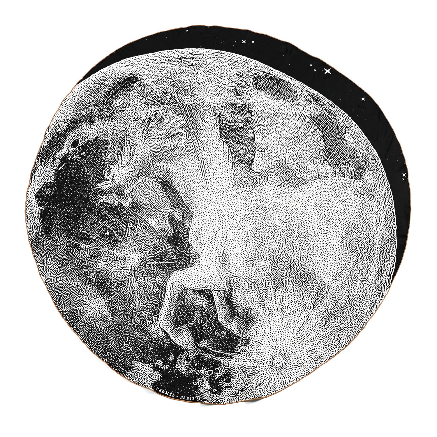 Hermes Cashmere Silk Clair De Lune Round Scarf 140 1 of 5