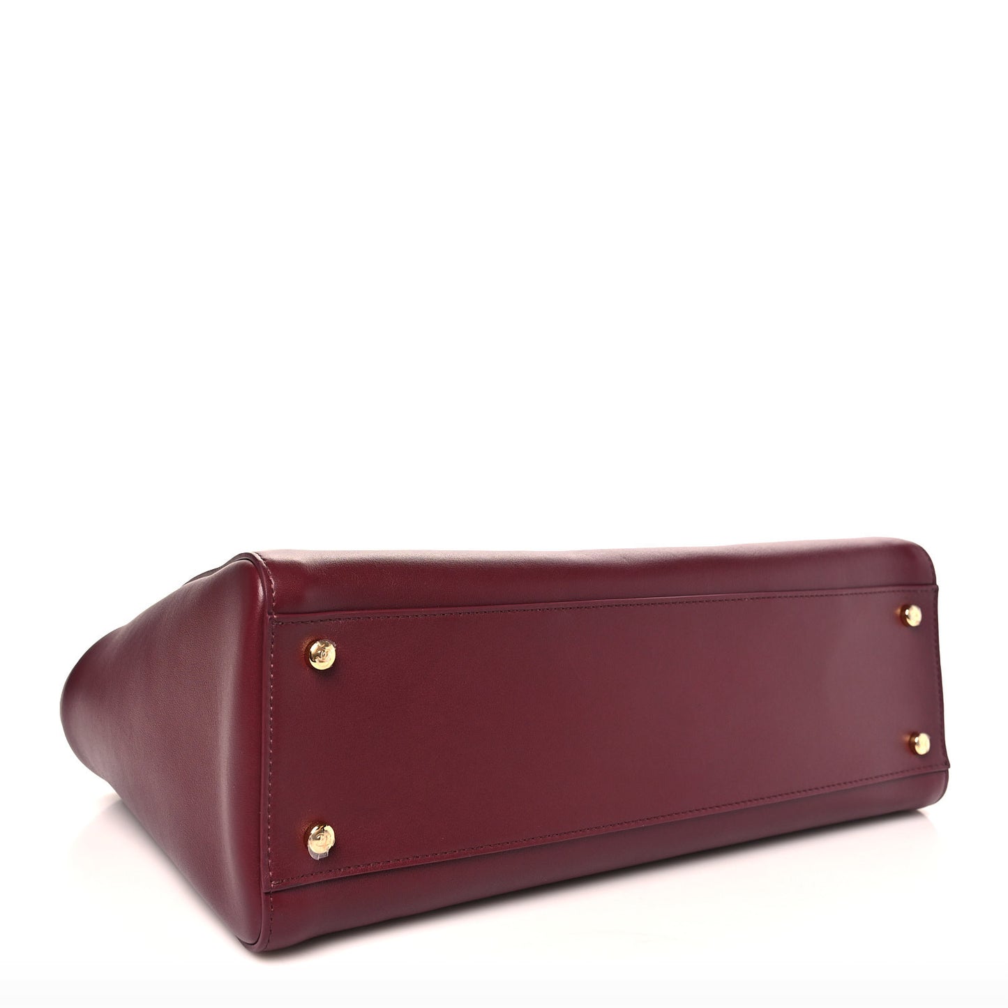 Calfskin Archetype Small Shopping Tote Dark Burgundy