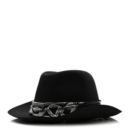 Hermes Feutre Silk Zouaves et Dragons Finesse Dahlia Hat 59 Black 1 of 10