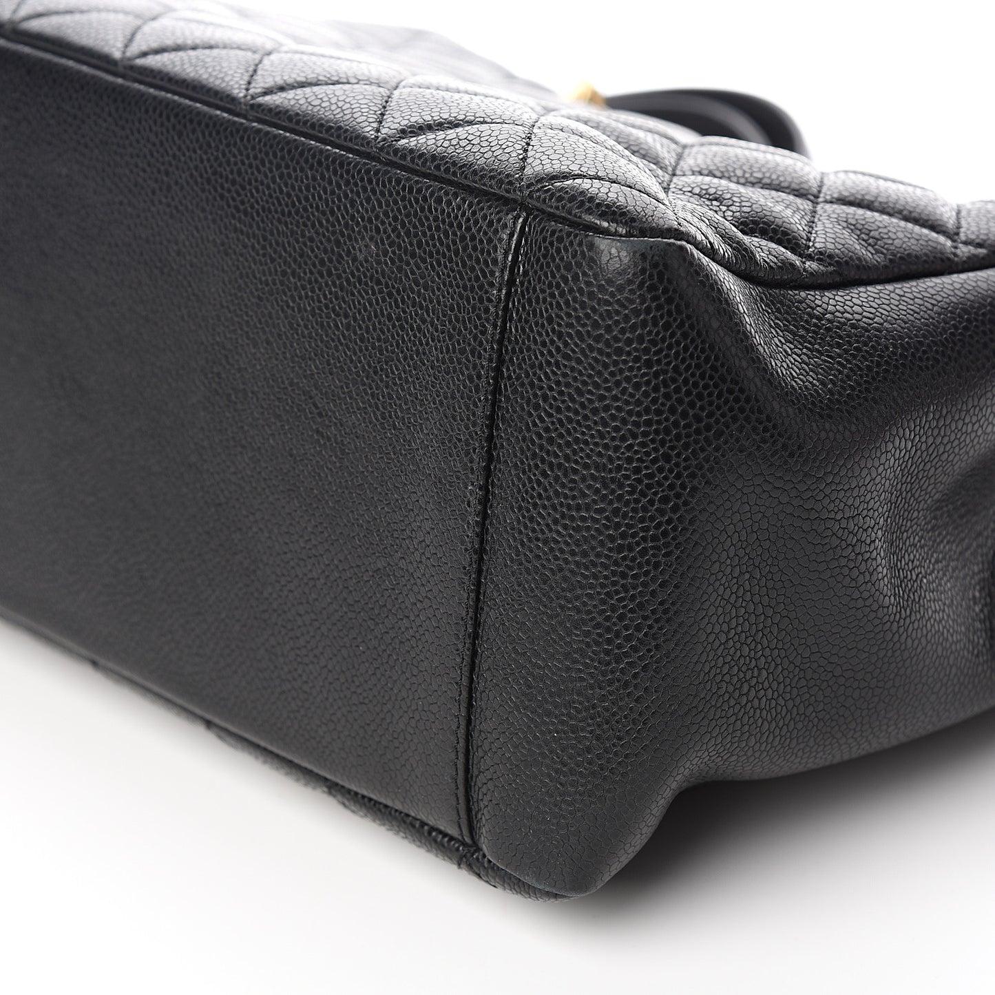 Caviar Quilted Grand Shopping Tote GST Black