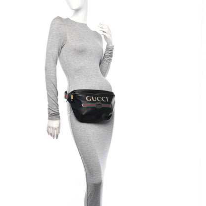Gucci Grained Calfskin Logo Belt Bag Black 2 of 11