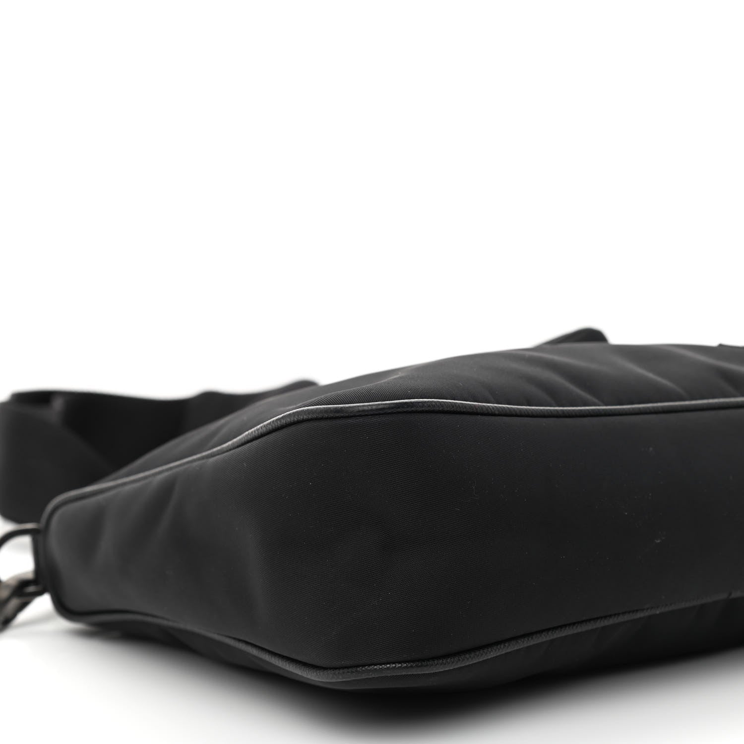 Prada Re-Nylon Saffiano Pocket Zippered Shoulder Bag Black 10 of 11