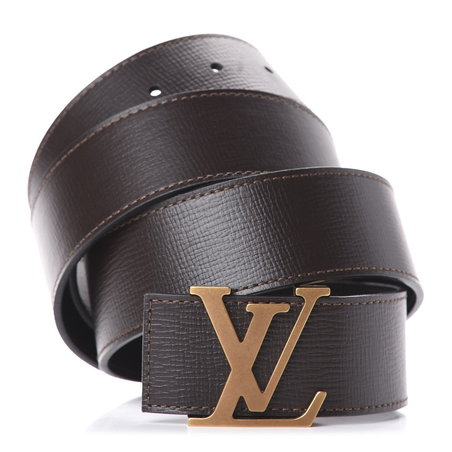 Utah LV Initiales 40mm Belt 110 44 Coffee